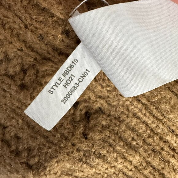 J. Crew Balloon Sleeve Cable Knit Sweater Large Alpaca Blend Tan FS-1431 - Picture 11 of 11